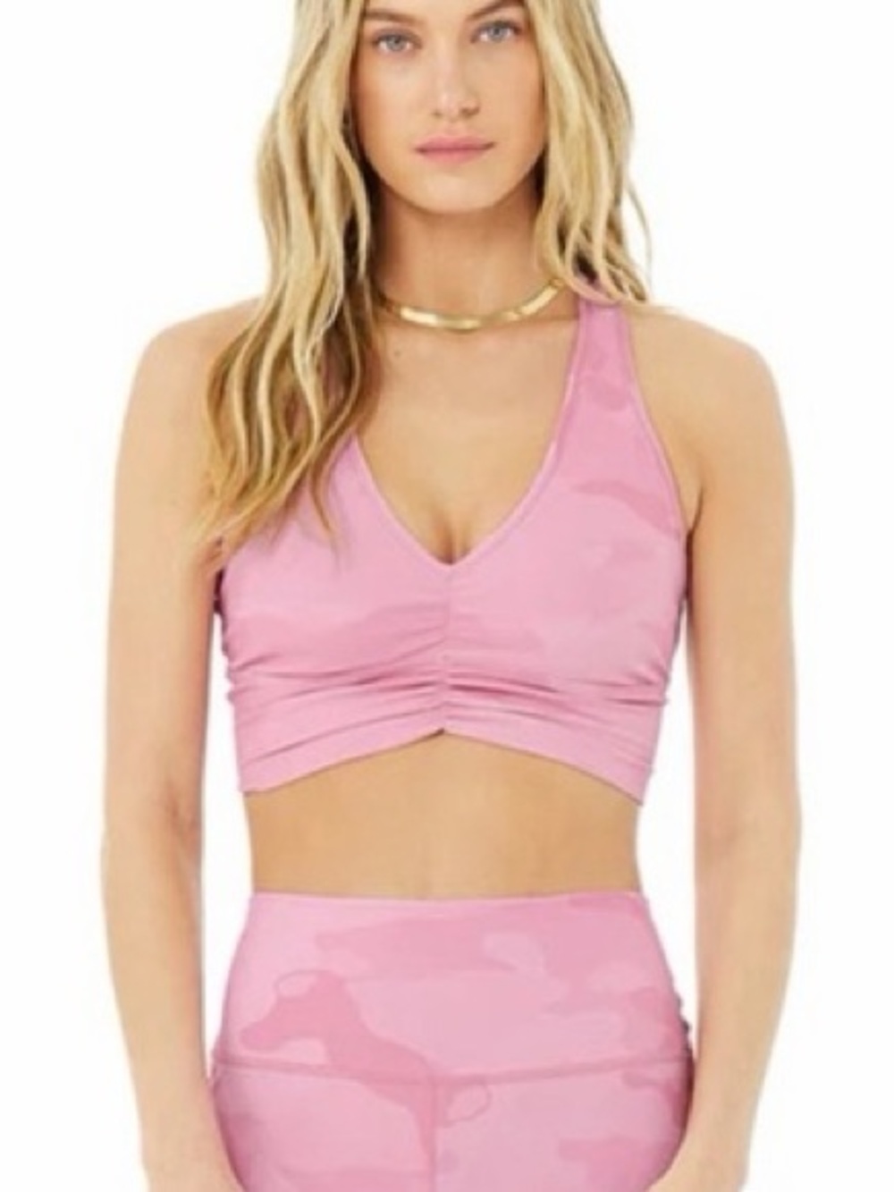 ALO Yoga Wild Thing Bra Pink Camo